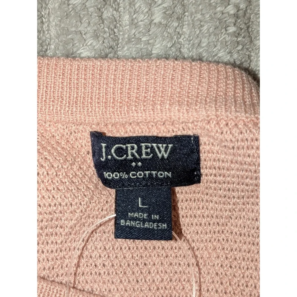 J. Crew Mens Cotton Knit Crew Neck Long‎ Sleeve Sweater, Size L NWT $89